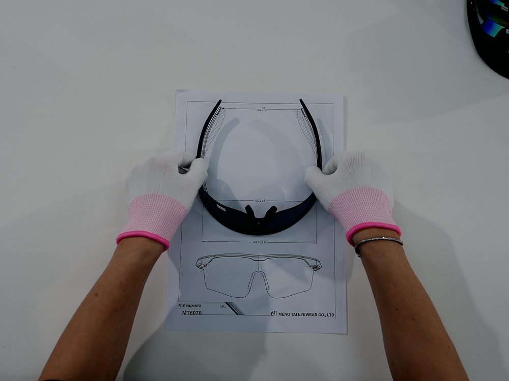 Final inspection against the drawing